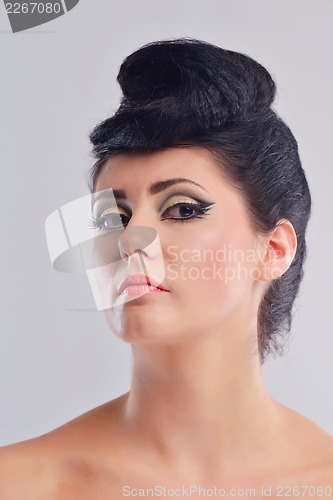 Image of Beautiful Woman with  Luxury Makeup