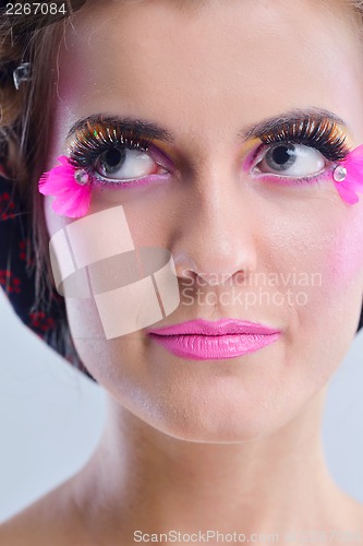 Image of Beautiful Woman with  Luxury Makeup