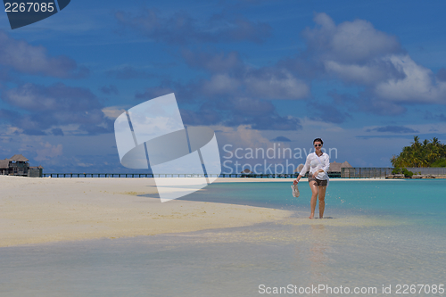 Image of happy woman at summer