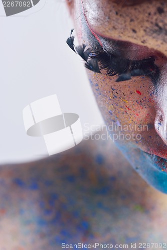 Image of Beautiful Woman with  Luxury Makeup