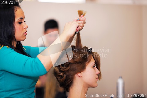 Image of Beautiful Woman with  Luxury Makeup