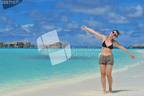 Image of happy woman at summer