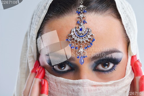 Image of Beautiful Woman with  Luxury Makeup