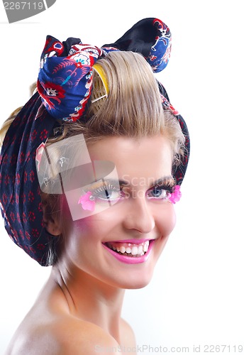 Image of Beautiful Woman with  Luxury Makeup
