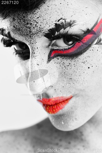 Image of Beautiful Woman with  Luxury Makeup