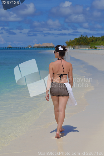 Image of happy woman at summer
