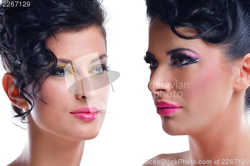 Image of Beautiful Woman with  Luxury Makeup