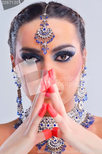 Image of Beautiful Woman with  Luxury Makeup