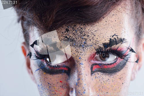 Image of Beautiful Woman with  Luxury Makeup