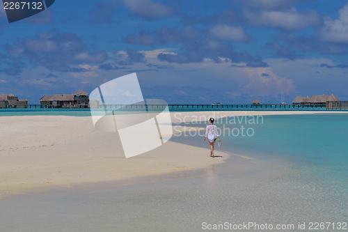 Image of happy woman at summer