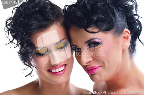 Image of Beautiful Woman with  Luxury Makeup