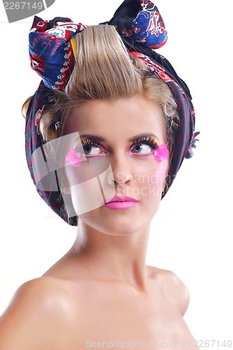 Image of Beautiful Woman with  Luxury Makeup
