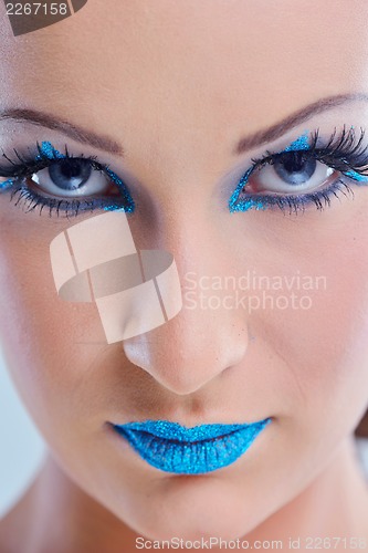 Image of Beautiful Woman with  Luxury Makeup