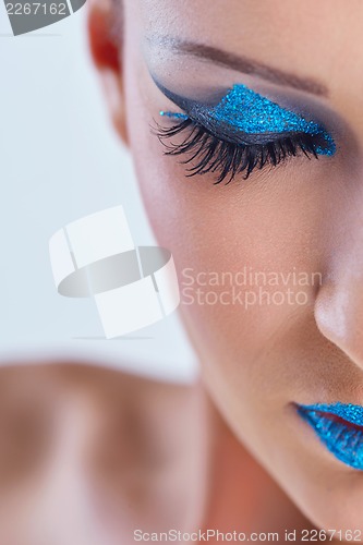 Image of Beautiful Woman with  Luxury Makeup