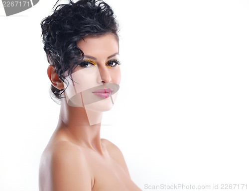 Image of Beautiful Woman with  Luxury Makeup