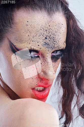 Image of Beautiful Woman with  Luxury Makeup