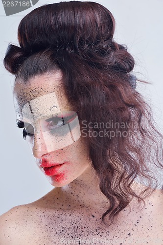 Image of Beautiful Woman with  Luxury Makeup