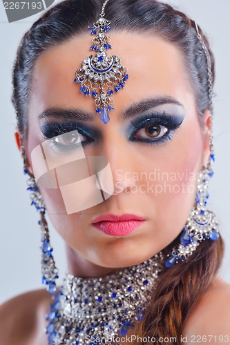 Image of Beautiful Woman with  Luxury Makeup