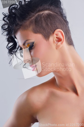 Image of Beautiful Woman with  Luxury Makeup