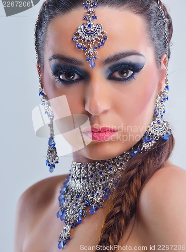 Image of Beautiful Woman with  Luxury Makeup