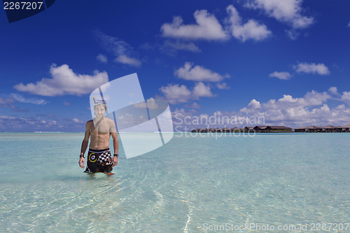 Image of young guy with diving mask