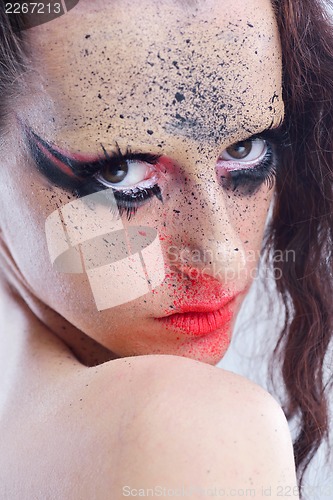 Image of Beautiful Woman with  Luxury Makeup