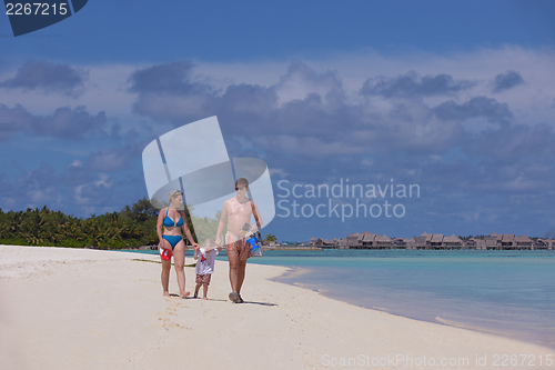 Image of happy family on vacation
