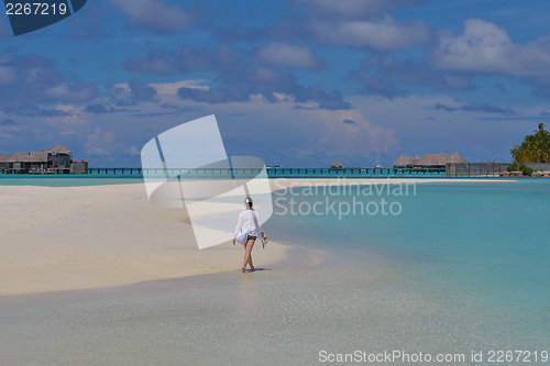 Image of happy woman at summer