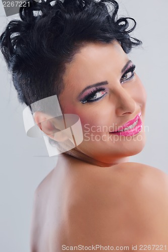 Image of Beautiful Woman with  Luxury Makeup