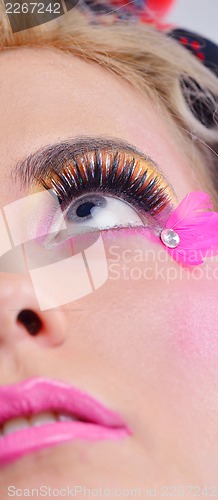 Image of Beautiful Woman with  Luxury Makeup