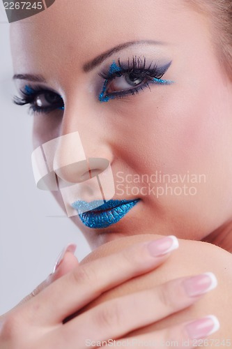 Image of Beautiful Woman with  Luxury Makeup