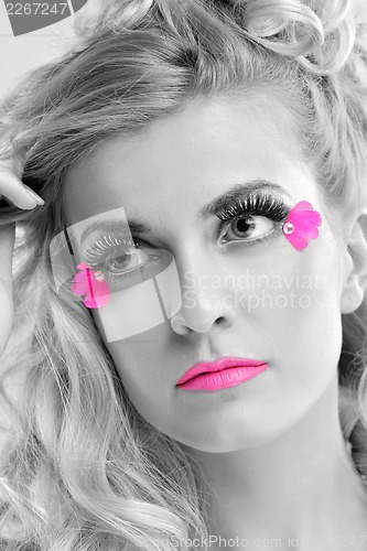 Image of Beautiful Woman with  Luxury Makeup