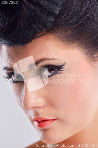 Image of Beautiful Woman with  Luxury Makeup