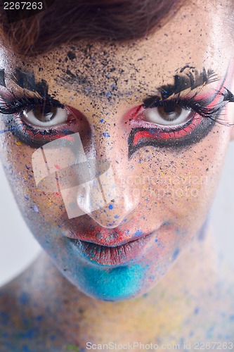 Image of Beautiful Woman with  Luxury Makeup