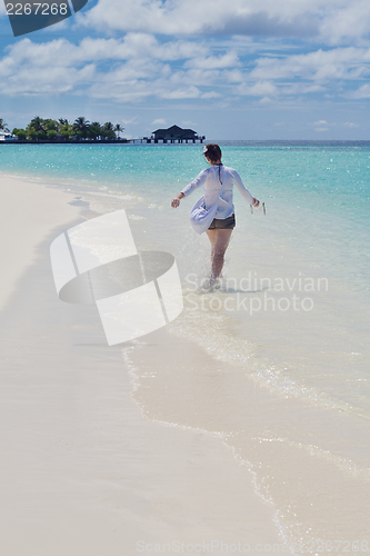 Image of happy woman at summer