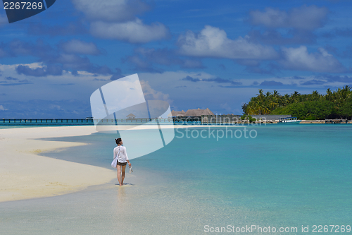 Image of happy woman at summer