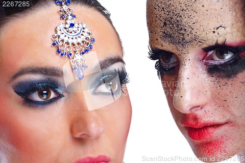 Image of Beautiful Woman with  Luxury Makeup