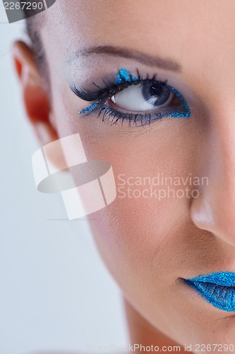 Image of Beautiful Woman with  Luxury Makeup