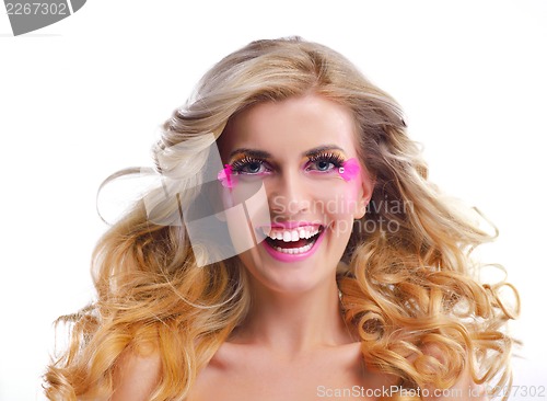 Image of Beautiful Woman with  Luxury Makeup