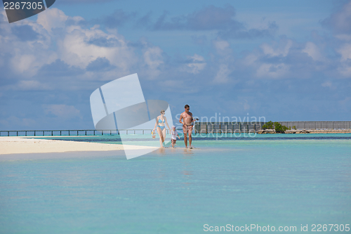 Image of happy family on vacation