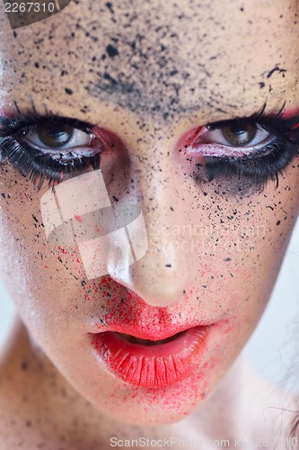 Image of Beautiful Woman with  Luxury Makeup