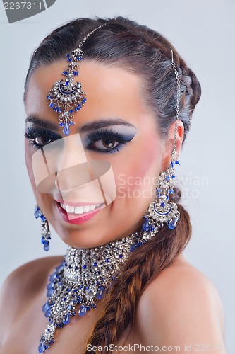 Image of Beautiful Woman with  Luxury Makeup