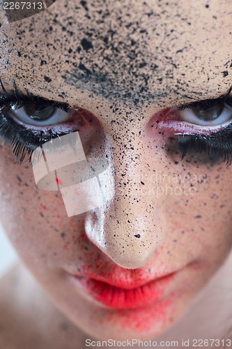 Image of Beautiful Woman with  Luxury Makeup
