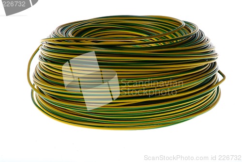 Image of yellow and green cable reel