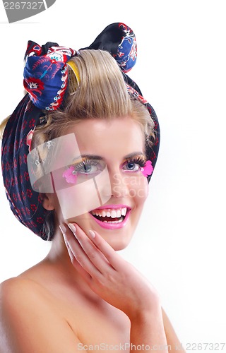 Image of Beautiful Woman with  Luxury Makeup