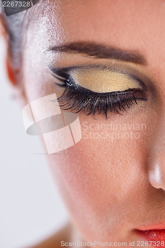 Image of Beautiful Woman with  Luxury Makeup