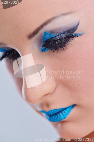 Image of Beautiful Woman with  Luxury Makeup