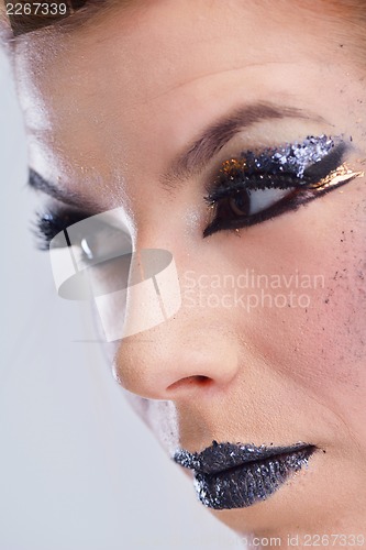 Image of Beautiful Woman with  Luxury Makeup