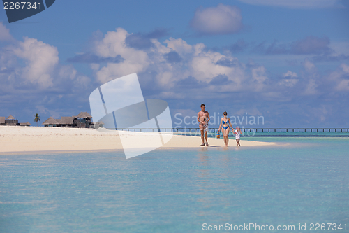 Image of happy family on vacation