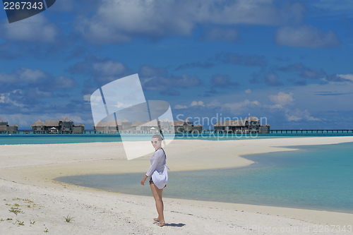 Image of happy woman at summer